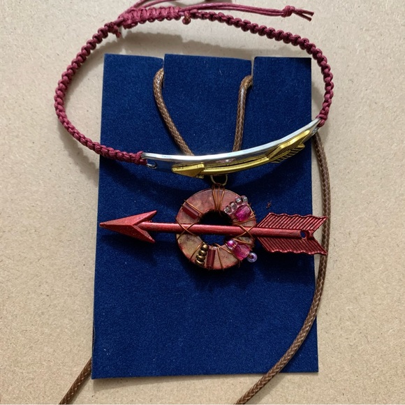 🔥5/$20🔥 Arrow Necklace and Macrame Bracelet New and Handmade - Picture 6 of 6